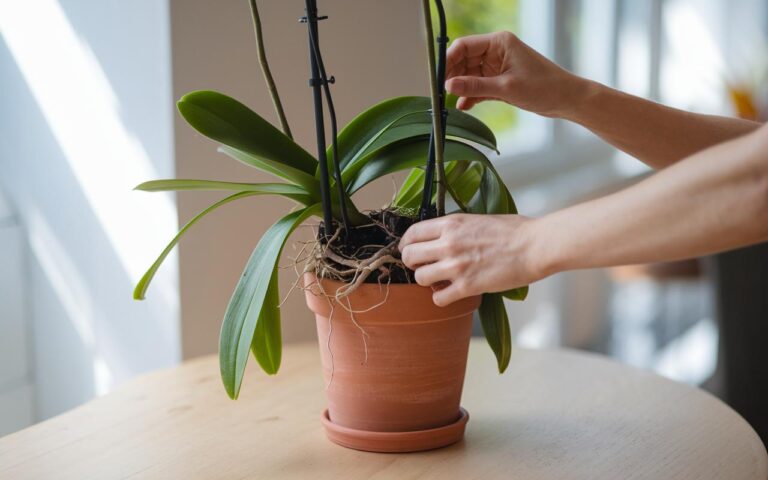Orchideenwurzeln außerhalb des Topfes: Abschneiden oder umtopfen? Klarer Leitfaden, um Fehler zu vermeiden